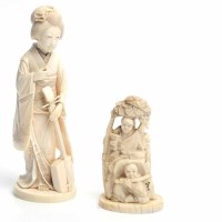 Lot 377 - LATE 19TH/EARLY 20TH CENTURY JAPANESE IVORY...