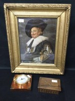 Lot 51 - GILT FRAMED PRINT of a laughing cavalier by...