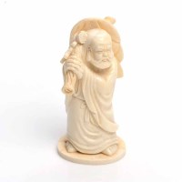Lot 384 - EARLY 20TH CENTURY CHINESE IVORY FIGURE OF A...