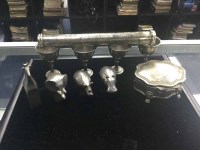 Lot 94 - SILVER PLATE BIRTH CERTIFICATE HOLDER along...