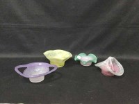 Lot 135 - FOUR VASART GLASS DISHES (4)