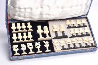 Lot 396 - EARLY 20TH CENTURY EGYPTIAN IVORY CHESS SET...