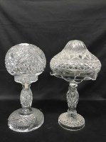 Lot 230 - CRYSTAL MUSHROOM SHAPED TABLE LAMP and another