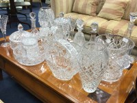 Lot 233 - LOT OF CRYSTAL including vases, decanters,...