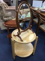 Lot 259 - YEW WOOD OCCASIONAL TABLE, YEW WOOD DRESSING...