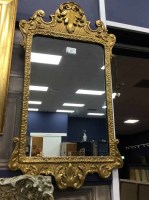 Lot 281 - GILT FRAMED WALL MIRROR