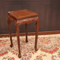 Lot 404 - MALAYSIAN HARDWOOD PLANT STAND with square top,...
