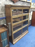 Lot 296 - EARLY 20TH CENTURY MAHOGANY SECTIONAL BOOKCASE