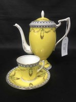 Lot 299 - DUCHESS FLORAL AND GILT SIX PERSON COFFEE SET