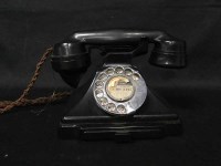 Lot 315 - FOUR RETRO BLACK PYRAMID TELEPHONES along with...