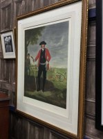 Lot 335 - AFTER LAWRENCE JOSSET THE GOLFER lithograph,...