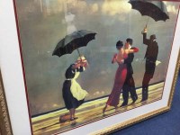 Lot 345 - JACK VETTRIANO PRINT along with another two...