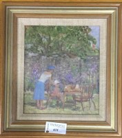 Lot 411 - ANTHONY ARMSTRONG TEA IN THE GARDEN, SUFFOLK...