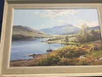 Lot 428 - W. MCGREGOR LOCH SCENE oil on canvas, signed...