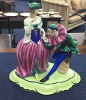 Lot 434 - ROYAL DUX FIGURE GROUP OF PIERROT AND A LADY...