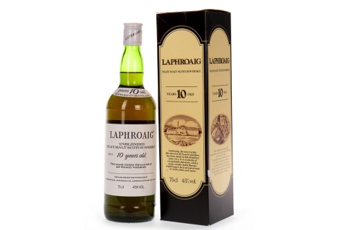 Lot 1025 - LAPHROAIG UNBLENDED 10 YEARS OLD PRE-ROYAL...