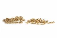 Lot 116 - TWO NINE CARAT GOLD CHAIN NECKLACES one with...
