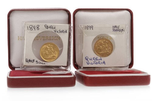 Lot 519 - TWO GOLD HALF SOVEREIGNS DATED 1898 AND 1899