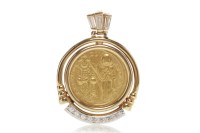 Lot 520 - GOLD EMPEROR ROMANUS III 1028-34 COIN mounted...