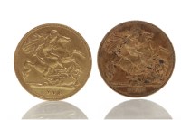 Lot 600 - TWO GOLD HALF SOVEREIGNS DATED 1903 AND 1911