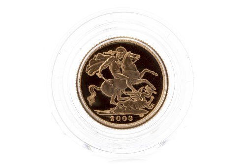 Lot 622 - GOLD PROOF HALF SOVEREIGN DATED 2003