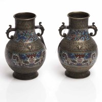 Lot 487 - PAIR OF EARLY 20TH CENTURY CHINESE CLOISONNE...