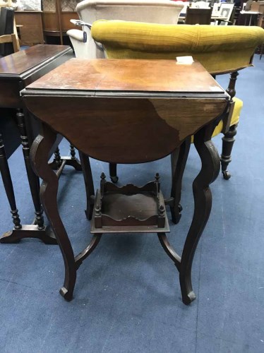 Lot 55 - LATE VICTORIAN SQUARE OCCASIONAL TABLE with...