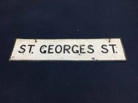 Lot 69 - VINTAGE ENAMELLED STREET SIGN St Georges Street