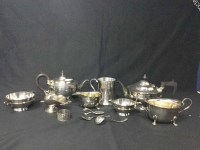 Lot 77 - GROUP OF SILVER PLATED WARES including tea...