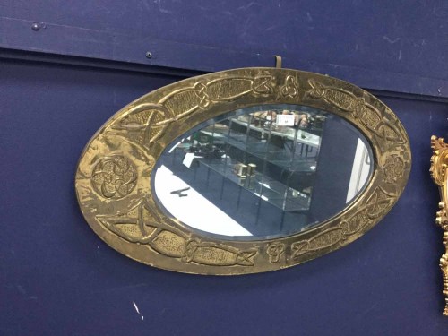 Lot 85 - WALL MIRROR IN THE ARTS & CRAFTS STYLE