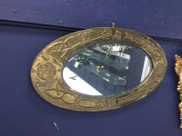 Lot 85 - WALL MIRROR IN THE ARTS & CRAFTS STYLE