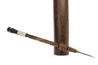 Lot 117 - INDONESIAN TURNED WOODEN DRILL with spiral...
