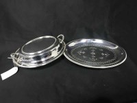 Lot 118 - LOT OF SILVER PLATED ENTREE DISHES along with...