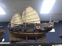 Lot 130 - THREE MODEL SAILING VESSELS all Chinese examples