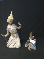 Lot 154 - LLADRO FIGURE OF A THAI LADY along with a...