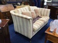 Lot 212 - PAIR OF MODERN HIGH BACK TWO SEAT SOFAS and a...