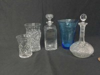 Lot 281 - GROUP OF CRYSTAL DECANTERS AND GLASS WARE