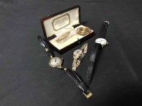 Lot 291 - THREE LADIES WRISTLET WATCHES along with three...