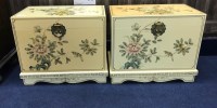 Lot 331 - TWO SMALL CREAM PAINTED STORAGE BOXES