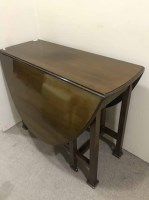 Lot 341 - MAHOGANY DROP LEAF DINING TABLE on square...