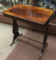 Lot 812 - EARLY VICTORIAN FLAME MAHOGANY SIDE TABLE with...