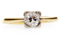 Lot 548 - DIAMOND SOLITAIRE RING set with a round...