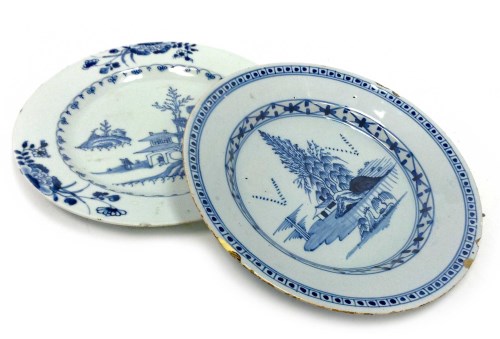 Lot 1001 - TWO 19TH CENTURY CHINESE BLUE AND WHITE PLATES...
