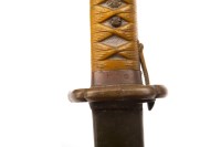 Lot 1020 - EARLY 20TH CENTURY JAPANESE SWORD with painted...