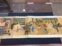 Lot 1027 - EARLY 20TH CENTURY CHINESE SCROLL depicting...