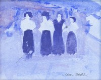 Lot 83 - * NEILL SPEERS, FOUR WOMEN watercolour on...