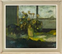 Lot 91 - * IAN LAWSON, WINDOW SILL, MULL oil on canvas,...