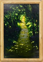 Lot 97 - * COLIN EVANS, UP THE GARDEN PATH oil on...