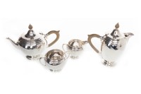 Lot 771 - AN EDWARDIAN SILVER TEA AND COFFEE SERVICE