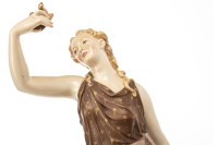 Lot 1346 - A ROYAL WORCESTER FIGURE OF A CLASSICAL MAIDEN